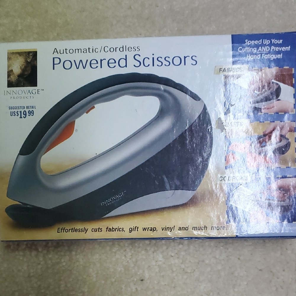 Automatic Cordless Powered Scissors - Black and Gray
